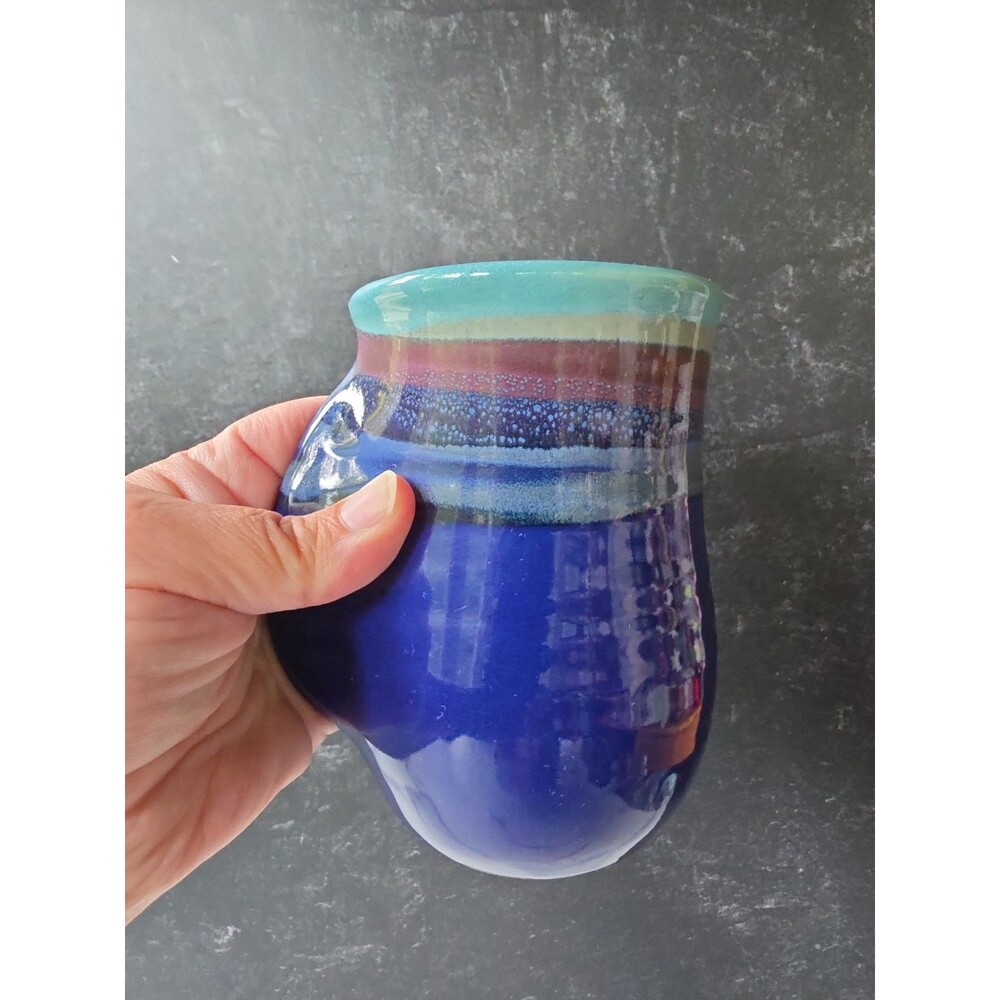 Handmade Blue Glazed Coffee Mug